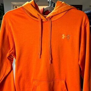Under Armour Blaze Orange Long-Sleeve Hoodie with Embroidered Logo SZ Small